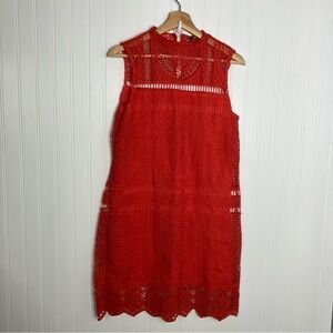 white christmas dresses Flowy Dreams Sleeveless Crochet Maxi Dress (Burnt Orange)